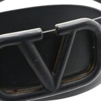 Glossy Calfskin Monochrome VLogo 40mm Belt 85 34 Black - 图片 5