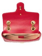 GG Marmont Mini Matelasse Red Leather Shoulder Bag - 图片 5