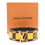 Damier Pop 40mm LV Initiales Belt 110 44 Jaune Mat - 图片 5