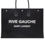 Rive Gauche Tote Bag in Linen and Leather
