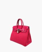 Hermès Birkin 25 Framboise Touch Togo Matt Alligator PHW - 图片 4
