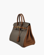 Hermes Birkin 25 Gris Mouette/Gold Togo PBHW - 图片 4
