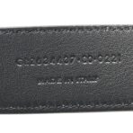 Suede Calfskin Monogram Square Buckle Belt 80 32 Black - 图片 4