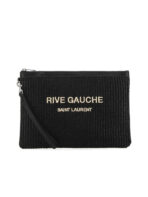 Rive Gauche Raffia Clutch