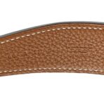 Box Togo 32mm Au Carre H Belt 80 32 Black Gold - 图片 3