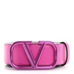 Glossy Calfskin Lacquer Monochrome VLogo 30mm Belt S 95 38 Pink PP