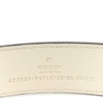 GG Supreme Monogram Plutone Calfskin Double G Reversible Belt Beige Ebony White - 图片 3