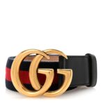 Nylon Calfskin Double G Web 40mm Belt 75 30 Blue Red Black
