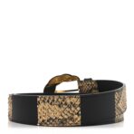 Ciny Calfskin Lux Snakeskin Torchon 95 38 Belt Black - 图片 2