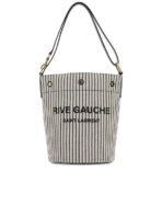 Rive Gauche Striped Bucket Bag