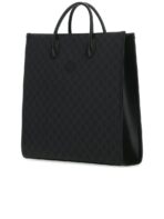 GG Supreme Fabric and Leather Shopping Bag - 图片 2