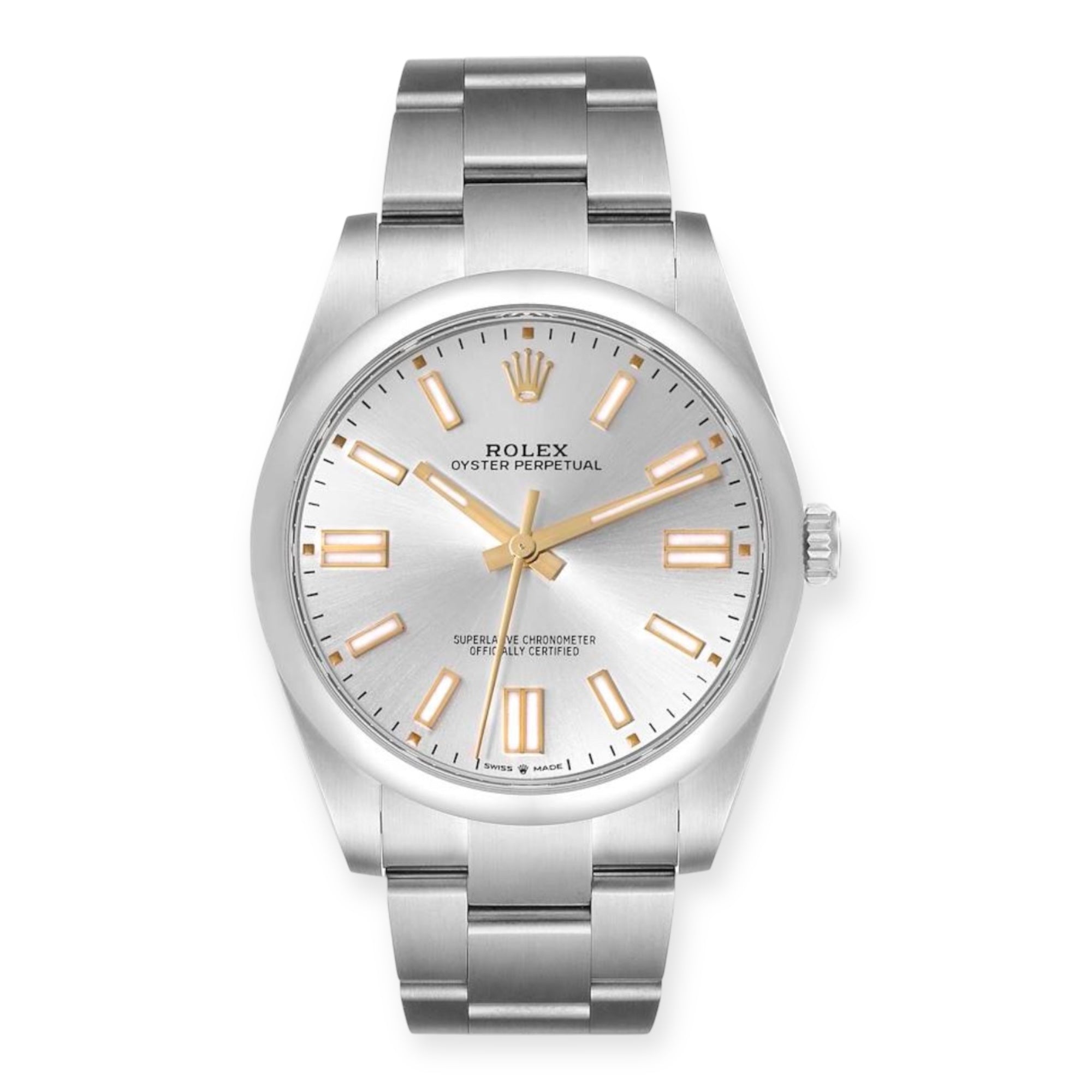 6A35F223-76A4-460D-B646-367C1DACCCFC.jpg Rolex Oyster Perpetual 41 Silver Dial Steel Mens Watch 124300 - 图片 1