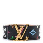 Monogram Multicolor Studded LV Initiales Belt 90 36 Black