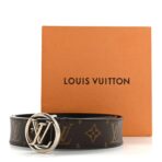 Monogram Calfskin 20mm LV Circle Reversible Belt 90 36 Black - 图片 7