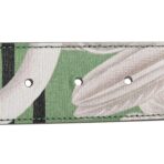 Calfskin Floral Heron G Cube Memorable Buckle 40mm Belt 80 32 Pink Green Multicolor - 图片 3