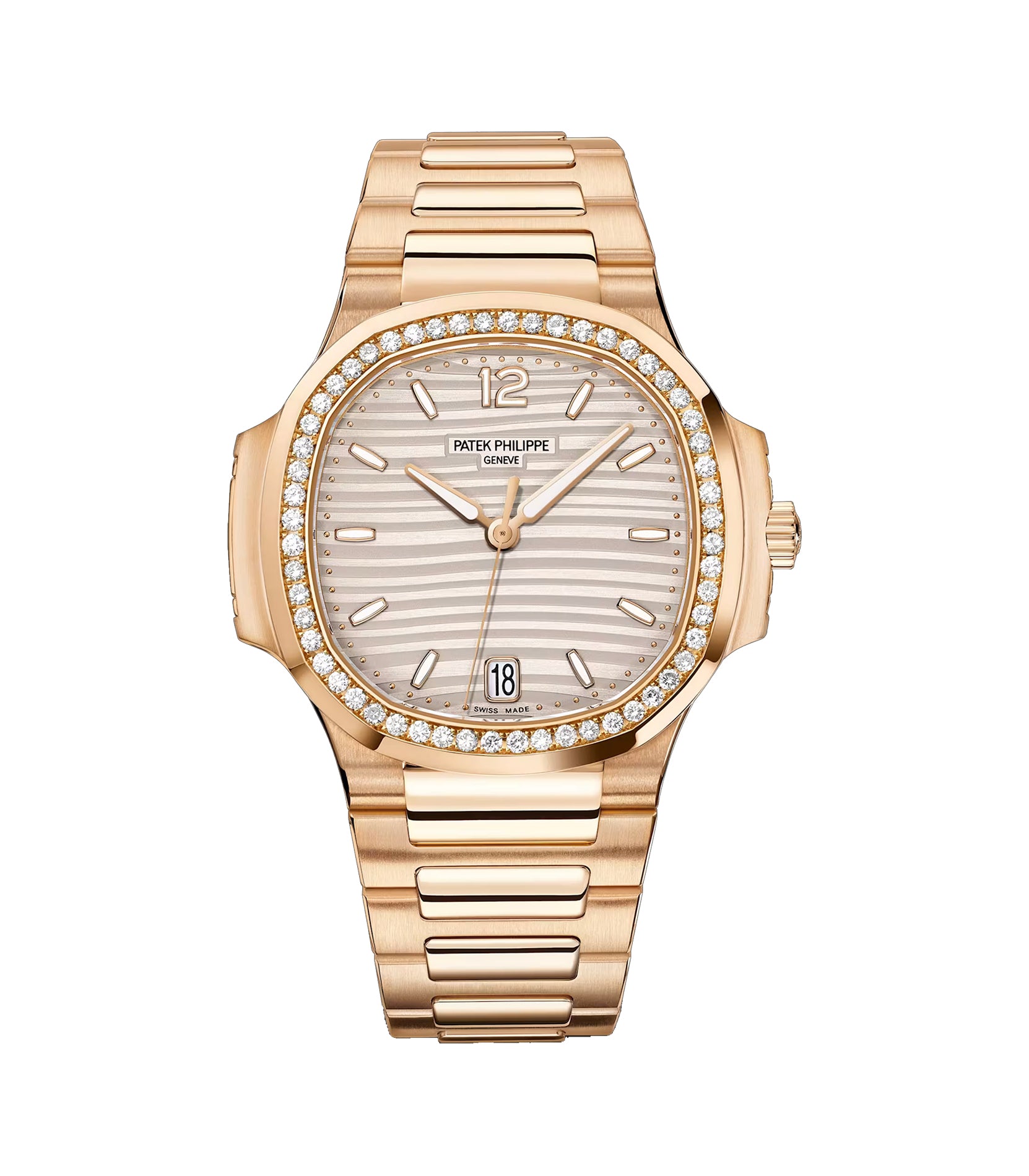 7118-11.jpg 35mm 18k Rose Gold Silver Dial Diamond Bezel - 图片 1