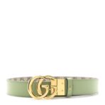 GG Supreme Monogram Plutone Calfskin Double G Reversible 75 30 Belt Beige Ebony Green