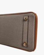 Hermes Birkin 25 Gris Mouette/Gold Togo PBHW - 图片 7