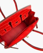 Hermès Birkin 25 Shiny Crocodile Niloticus Geranium GHW - 图片 7