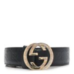 Guccissima Signature Interlocking G 37mm Belt 90 36 Black