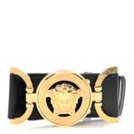 Calfskin Palazzo Medusa '95 Wide Belt XS Black