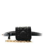 Supple Calfskin Cannage Caro Airpod Pro Case Belt 70 Black