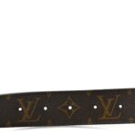 Monogram Calfskin 20mm LV Circle Reversible Belt 90 36 Black - 图片 3