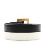 Calfskin Logo Belt 70 28 Black White - 图片 2