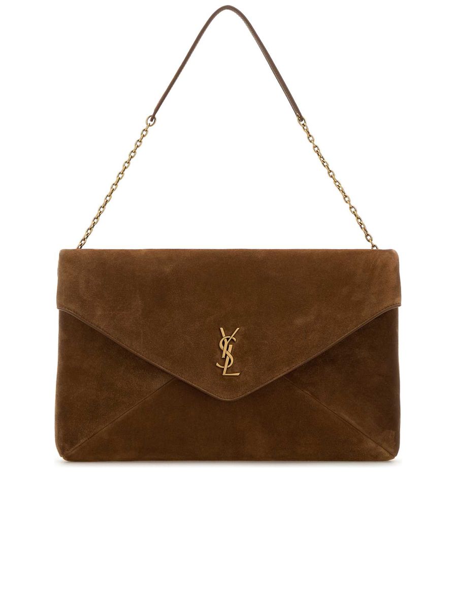 8558021U80W_2916-1.jpg Cassandre XXL Pouch on Chain in Suede - 图片 1