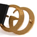 Moon Calfskin Pearl Double G 40mm 75 30 Belt Black Cream - 图片 7