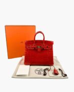 Hermès Birkin 25 Shiny Crocodile Niloticus Geranium GHW - 图片 8