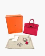 Hermès Birkin 25 Framboise Touch Togo Matt Alligator PHW - 图片 8