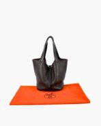 Hermès Picotin 22 Chocolat Clemence PHW - 图片 8
