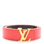 Monogram 30mm LV Initiales Reversible Belt 90 36 Coquelicot