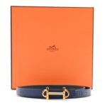 Epsom Swift Perforated 24mm Mors H Belt 70 28 Black Bleu Saphir - 图片 5