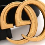 Calfskin Double G Wide Belt 75 30 Black - 图片 7