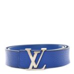 Taurillon Calfskin 40mm LV Initiales Reversible Belt 95 38 Navy