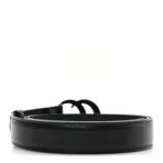 Azalea Calfskin Enamel Monochrome Double G 30mm Belt 105 42 Black - 图片 2