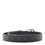 GG Supreme Monogram Plutone Calfskin Palladium Double G Reversible 30mm Belt 75 30 Black - 图片 2