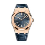 41mm 18k Rose Gold Blue Dial On Leather