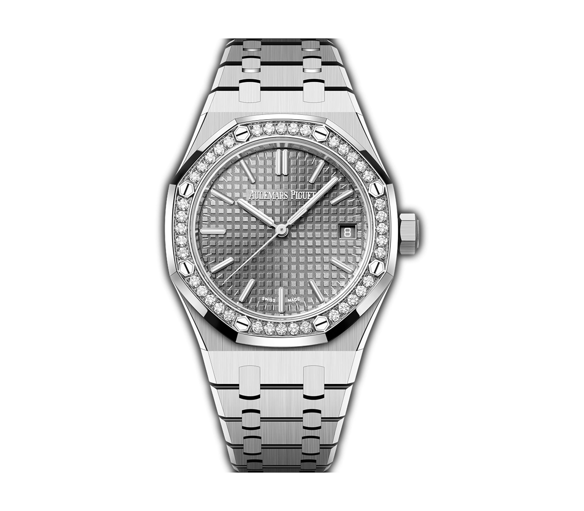 AP-15551ST.ZZ_.1356ST.06.jpg 37mm Stainless Steel Diamond Bezel Grey Dial Automatic - 图片 1