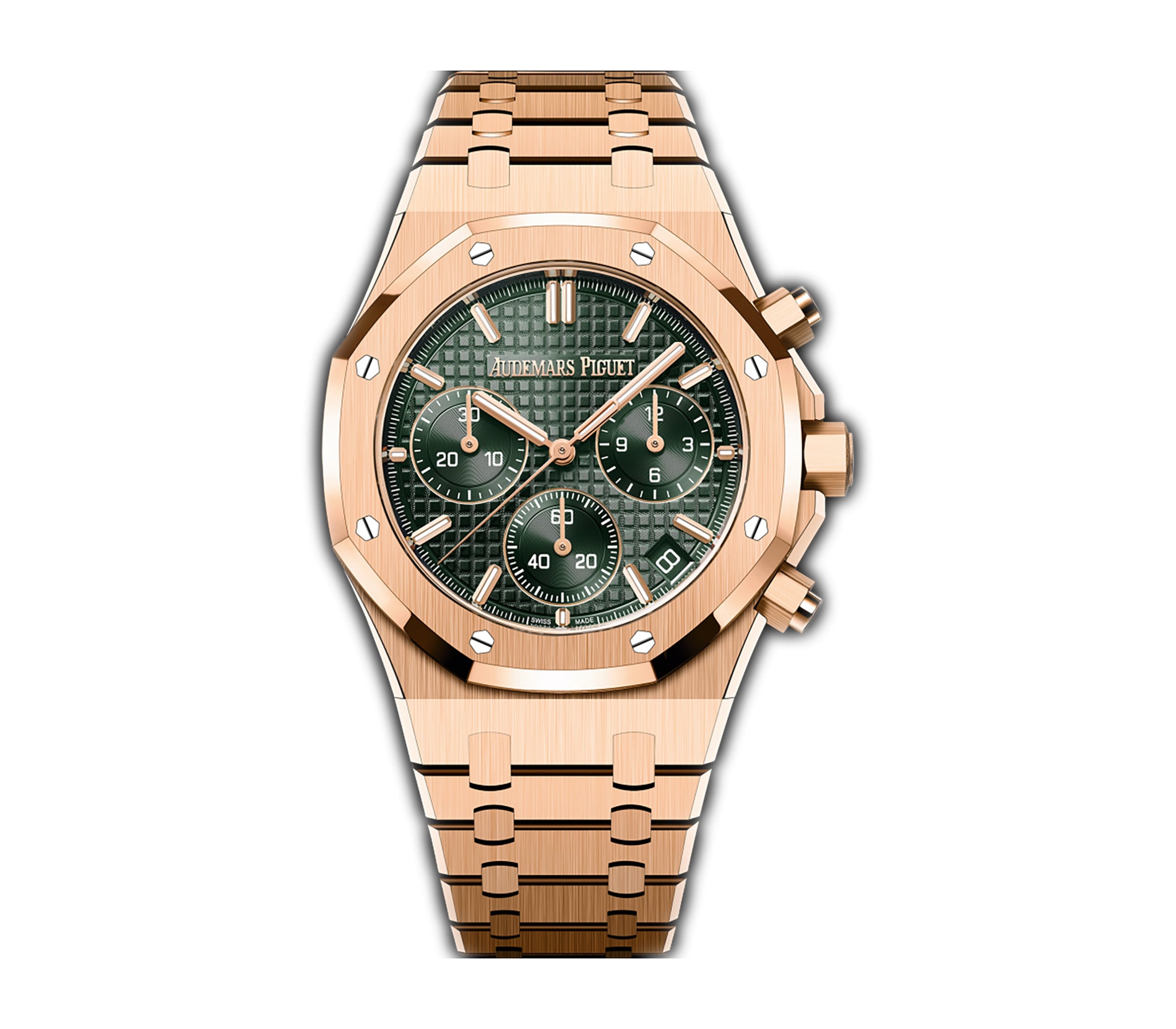AP-26240OR.OO_.1320OR.08.jpg 41mm Chronograph 18k Rose Gold Green Dial On Bracelet - 图片 1