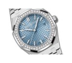 34mm Stainless Steel Diamond Bezel Light Ice Blue Dial Automatic - 图片 2