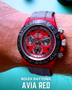 DiW Rolex Daytona "AVIA RED" In Quartz Fiber (Retail: €60 990)