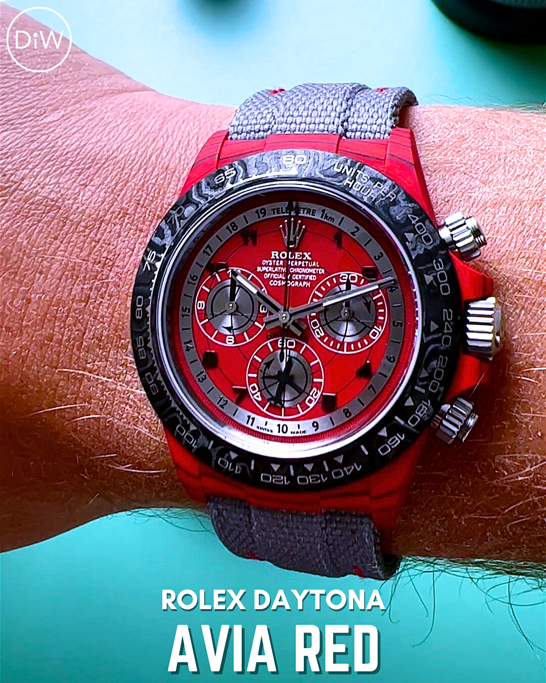 AviaRed-4-1080x1350-1.png DiW Rolex Daytona "AVIA RED" In Quartz Fiber (Retail: €60 990) - 图片 1