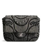 CHANEL CC Denim Wave Flap Bag - Gray