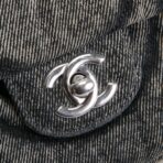 CHANEL CC Denim Wave Flap Bag - Gray - 图片 11