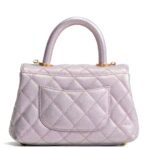 CHANEL Iridescent Caviar Extra Mini Coco Handle Flap Bag - Purple - 图片 5