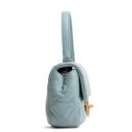 CHANEL Lambskin Quilted Rectangular Mini Flap - Light Blue - 图片 4