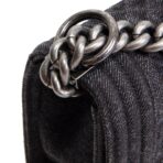 CHANEL Small Denim Boy Bag- Charcoal - 图片 11